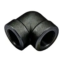 elbow 90 3000lb black steel screwed pipe fitting NPT